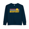Monterey, California Toddler Sweatshirt - Retro Sun Monterey Toddler Crewneck Sweatshirt