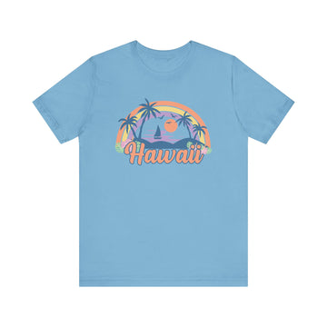 Buy ocean-blue Hawaii T-Shirt - Retro Beach Unisex Hawaii Shirt