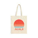 Maui, Hawaii Retro 80s Cotton Canvas Maui Tote Bag-1