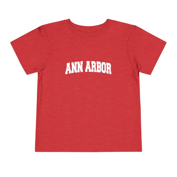 Buy heather-red Ann Arbor, Michigan Toddler Graphic Tee - Kids Ann Arbor Vacation T-Shirt