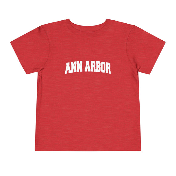 Ann Arbor, Michigan Toddler Graphic Tee - Kids Ann Arbor Vacation T-Shirt