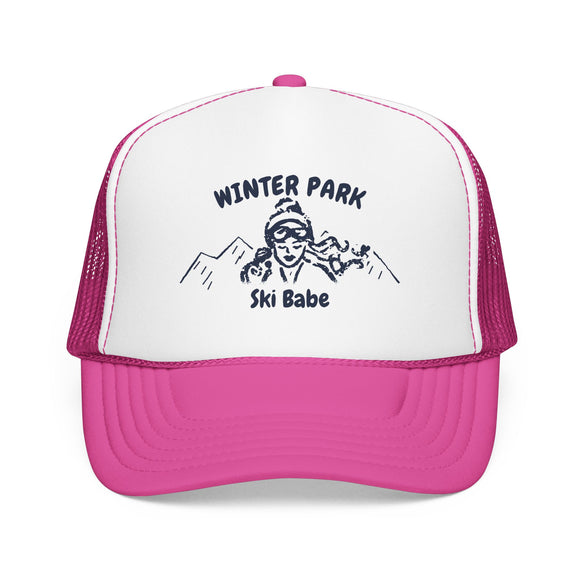 Winter Park, Colorado Ski Babe Trucker Hat — Foam Mesh Cap