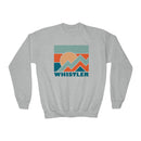 Whistler, Canada Youth Sweatshirt - Unisex Kid's Whistler Crewneck Sweatshirt-5