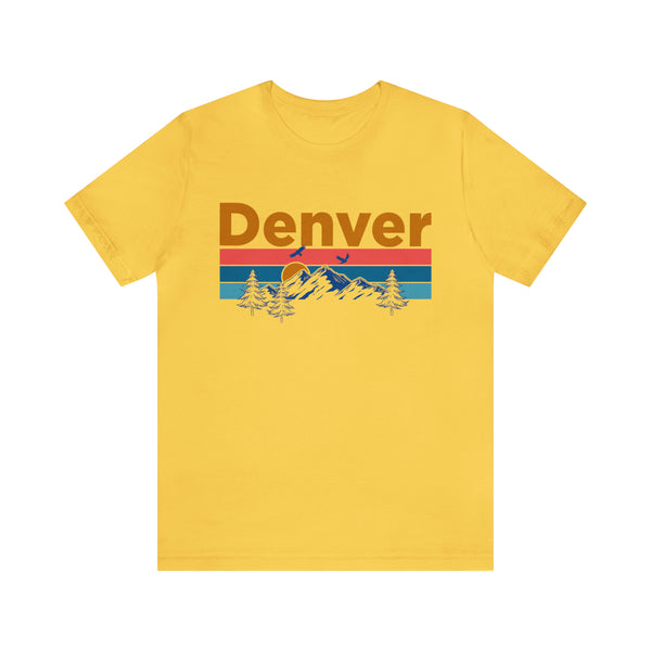 Denver, Colorado Shirt - Mountain Sunset Unisex Denver T-Shirt