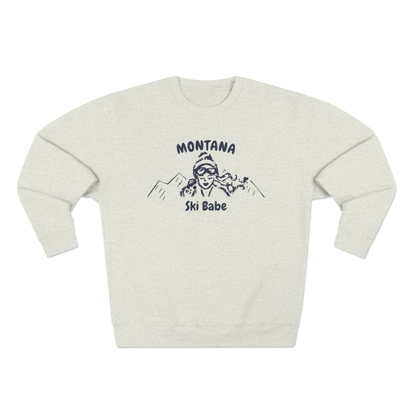 Premium Montana Ski Babe Sweatshirt