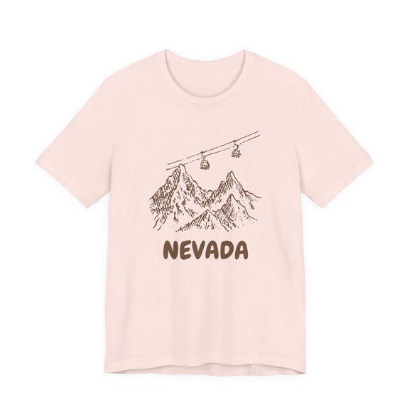 Nevada Mountain T-Shirt — Vintage Gondola Ski Mountain Tee