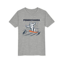 Pennsylvania Yeti Snowboard Youth Tee - Kids Skiing Shirt-3