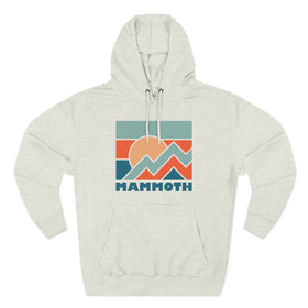 Buy oatmeal-heather Mammoth, California Hoodie - Retro Mountain Unisex Sweatshirt