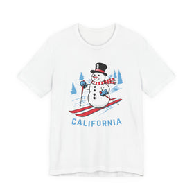 California T Shirt - Ski Snowman Graphic California Tee