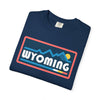 Wyoming Graphic Tee, Comfort Colors Retro Mountain Unisex T shirt