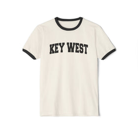 Key West, Florida Cotton Ringer Graphic Tee - Unisex Key West T Shirt, Vintage Style Tee, Men's/Women's Tee - 0