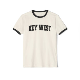 Key West, Florida Cotton Ringer Graphic Tee - Unisex Key West T Shirt, Vintage Style Tee, Men's/Women's Tee