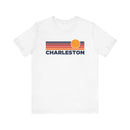 Charleston, South Carolina T-Shirt Retro Sun Ombre Unisex Tee, Vintage South Carolina Tee, Mountain Sun Charleston Tee, Souvenir Shirt-1