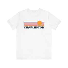 Charleston, South Carolina T-Shirt Retro Sun Ombre Unisex Tee, Vintage South Carolina Tee, Mountain Sun Charleston Tee, Souvenir Shirt