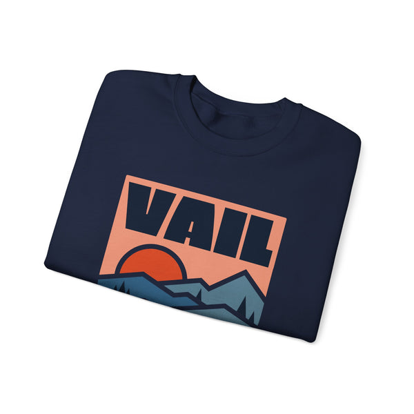 Vail, Colorado Sweatshirt Retro Mountains, Vail Unisex Graphic Crewneck