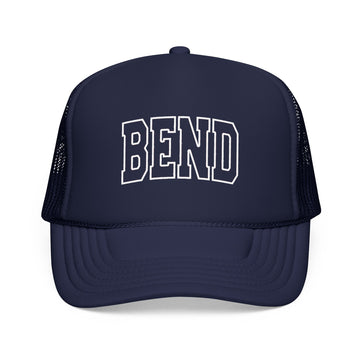 Bend, Oregon Trucker Hat — Vintage College Foam Mesh Bend Cap
