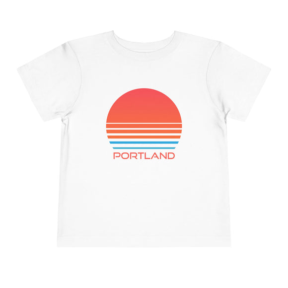 Portland, Oregon Toddler T-Shirt - Retro 80s Toddler Portland Shirt