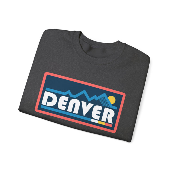 Denver, Colorado Sweatshirt - Mountain Graphic Crewneck
