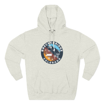 Buy oatmeal-heather Premium Breckenridge, Colorado Ski Lift Hoodie