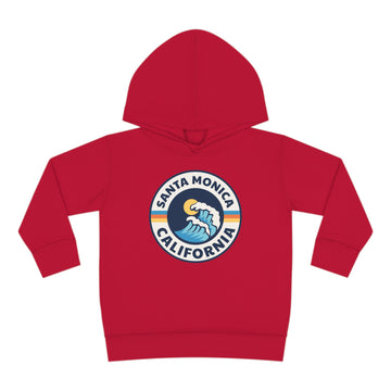 Buy vintage-red Santa Monica, California Toddler Hoodie - Unisex Santa Monica Toddler Sweatshirt