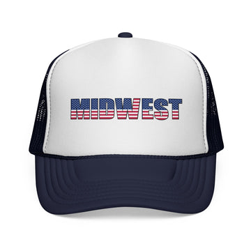 Buy dark-navy Midwest Stars and Stripes Trucker Hat | Vintage Americana