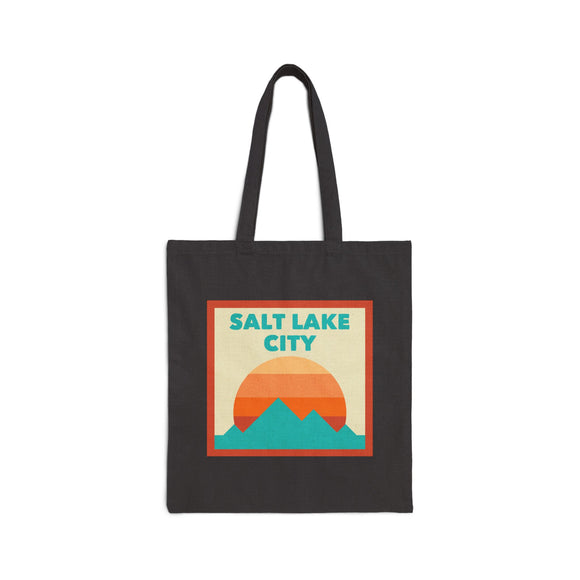 Salt Lake City, Utah Tote Bag, Cotton Canvas Tote Bag, Reusable Shopping Bag, Eco-Friendly Tote, Salt Lake City, Utah Gift