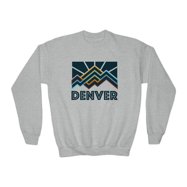 Denver, Colorado Youth Sweatshirt - Unisex Kid's Denver Crewneck Sweatshirt