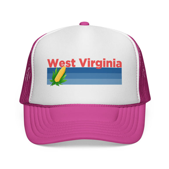 West Virginia Retro Corn and Farm Trucker Hat