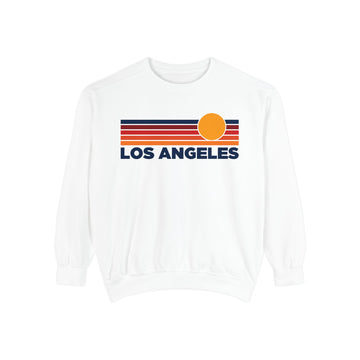 Los Angeles, California Sunset Stripes Sweatshirt | Comfort Colors - 100% Cotton - 0