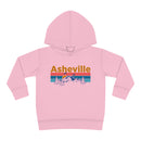 Asheville Toddler Hoodie - Retro Mountain Sun Unisex Asheville Toddler Sweatshirt-4