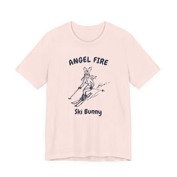 Angel Fire, New Mexico Ski Bunny T‑Shirt — Retro Skiing Graphic Tee - 0
