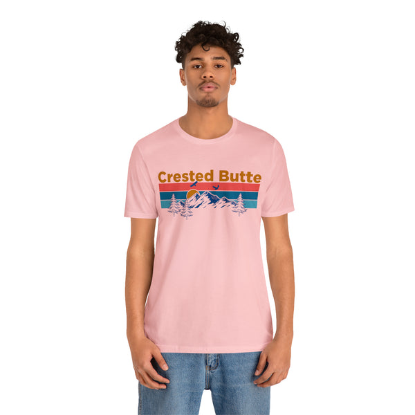 Crested Butte, Colorado Shirt - Mountain Sunset Unisex Crested Butte T-Shirt