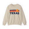 Texas Sweatshirt Retro Sun Unisex - Vintage Texas Inspired Warm Pullover Jumper