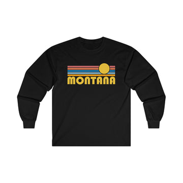 Buy black Montana Long Sleeve Shirt - Retro Unisex Shirt