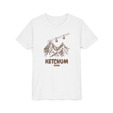 Ketchum, Idaho Youth T-Shirt — Vintage Gondola Ski Mountain Tee - 0