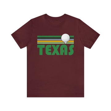 Buy maroon Golf Texas T-Shirt - Retro Golf Unisex Texas Shirt
