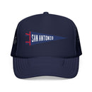 San Antonio, Texas Pennant Trucker Hat — Retro Flag Foam Cap-1