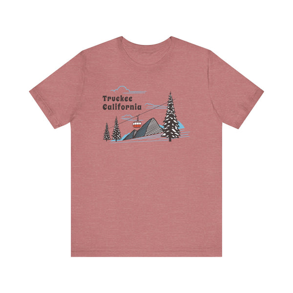 Truckee, California T-Shirt - Retro Ski Mountain Gondola Unisex Truckee Shirt