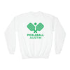 Austin, Texas Youth Sweatshirt - Pickleball Unisex Kid's Austin Crewneck Sweatshirt