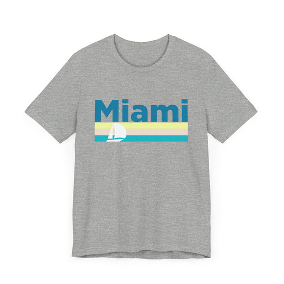 Miami, Florida T Shirt - Sailboat Graphic Tee