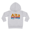 Alta Toddler Hoodie - Retro Mountain Sun Unisex Alta Toddler Sweatshirt-1