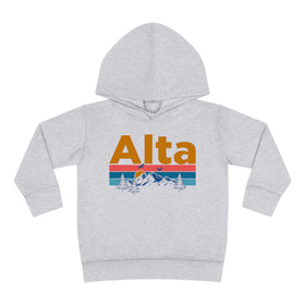 Alta Toddler Hoodie - Retro Mountain Sun Unisex Alta Toddler Sweatshirt