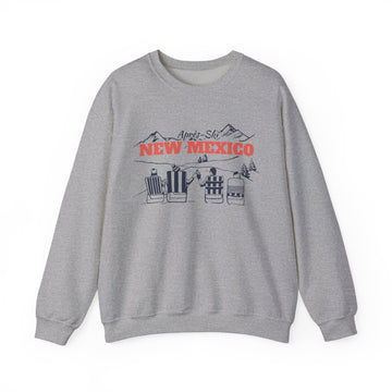 Buy sport-grey New Mexico Sweatshirt Après-Ski Crewneck - Mountain Ski Lodge Design