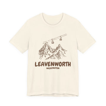 Leavenworth, Washington Mountain T-Shirt — Vintage Gondola Ski Mountain Tee