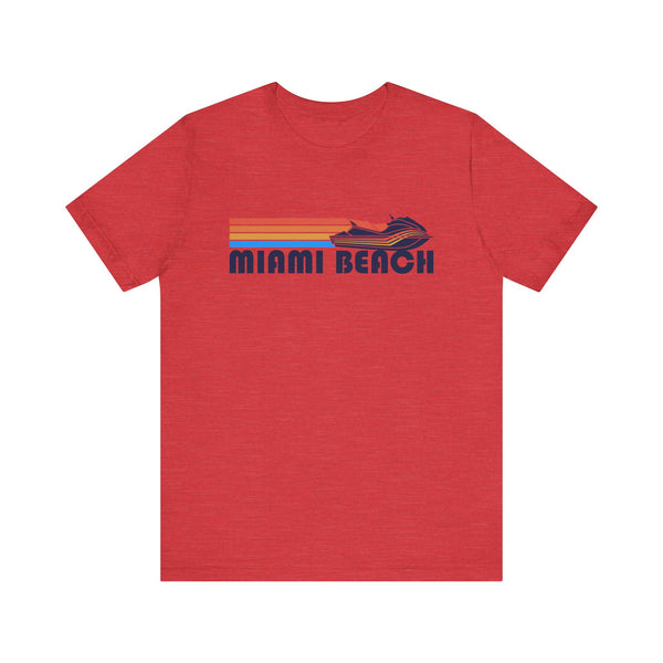 Miami Beach, Florida T Shirt - Retro Jetski PWC Graphic Tee
