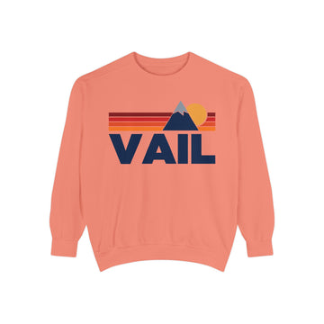 Buy terracotta Vail, Colorado Mountain Stripes Sweatshirt | Comfort Colors - 100% Cotton
