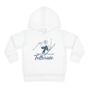 Telluride, Colorado Toddler Hoodie - Unisex Telluride Vintage Skiing Sweatshirt