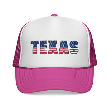Buy pink Texas Stars and Stripes Trucker Hat | Patriotic State Flag Cap