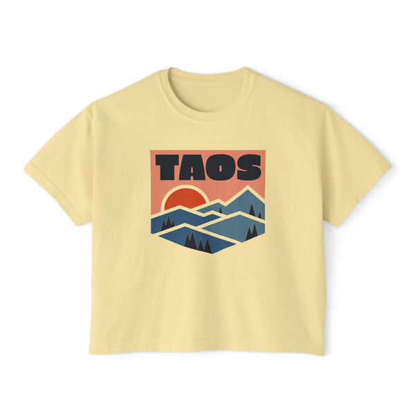 Women's Taos, New Mexico Boxy Graphic Tee - Slightly Cropped