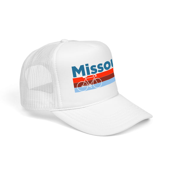 Missoula, Montana Trucker Hat - Foam Missoula Bike Cap